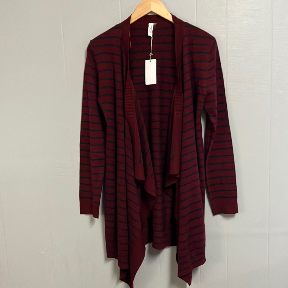NWT L Love Stripe Cardigan Large